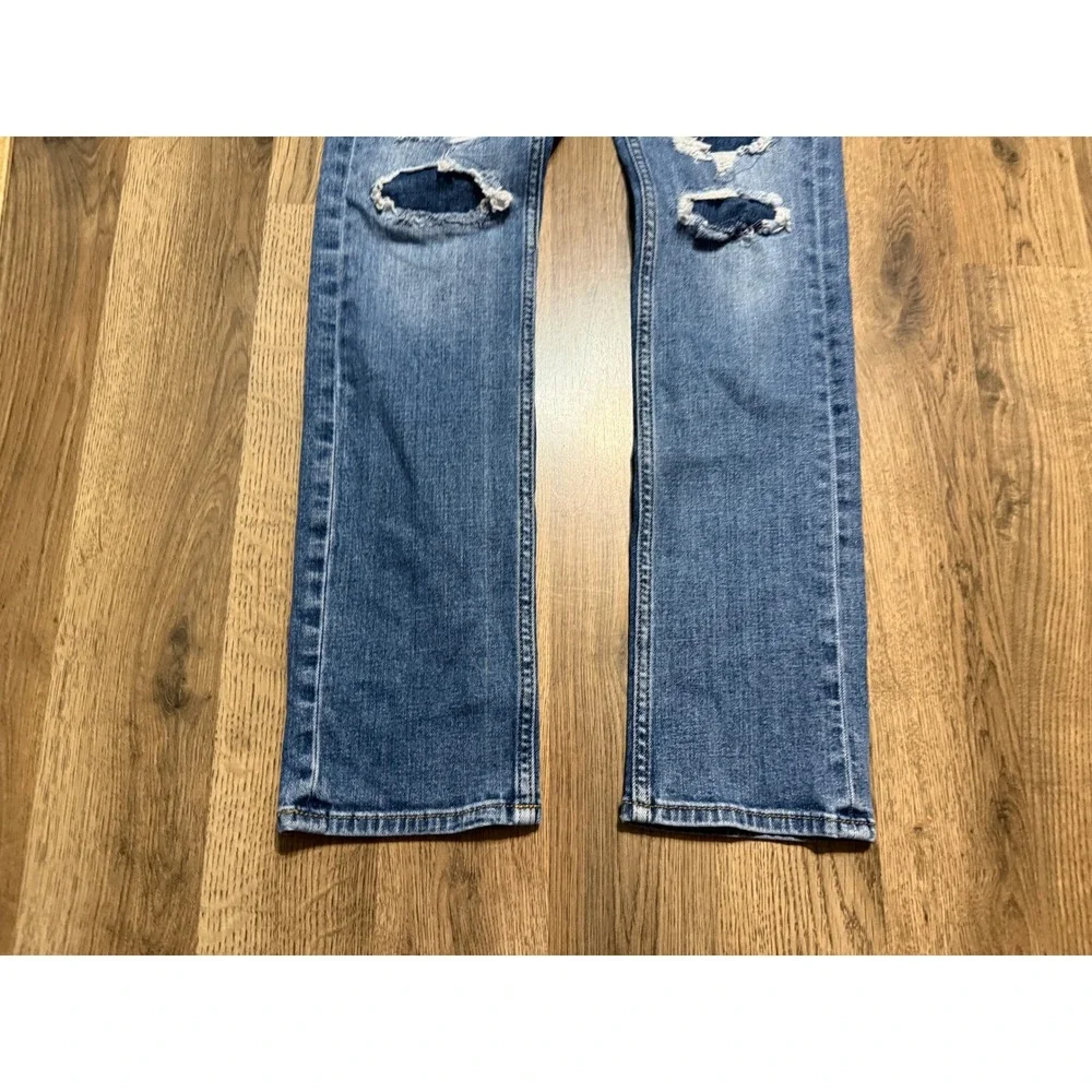 Abercrombie Kids Jean Kids Size 13/14 Blue Denim Distressed Skinny Jeans
